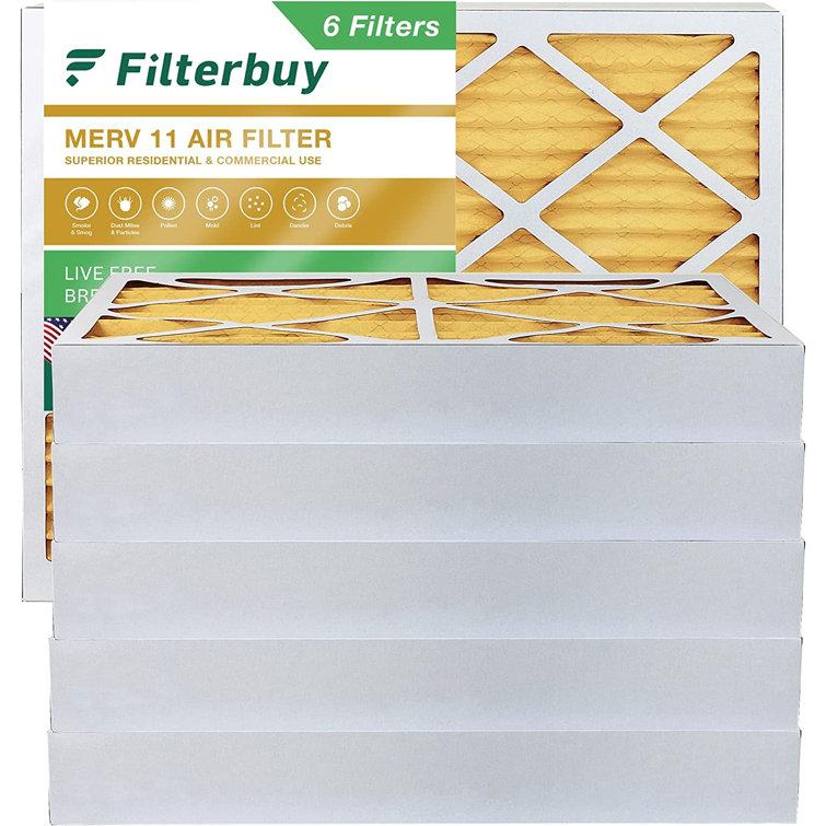 Filterbuy 18x24x4 Air Filter MERV 11 Pleated HVAC AC Furnace